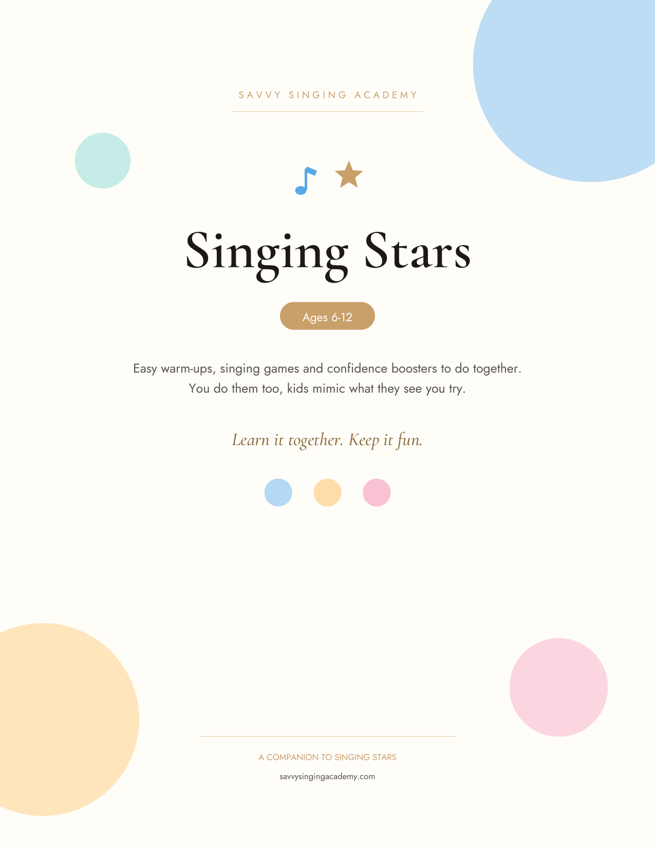 Singing Stars Parent Kit eBook cover
