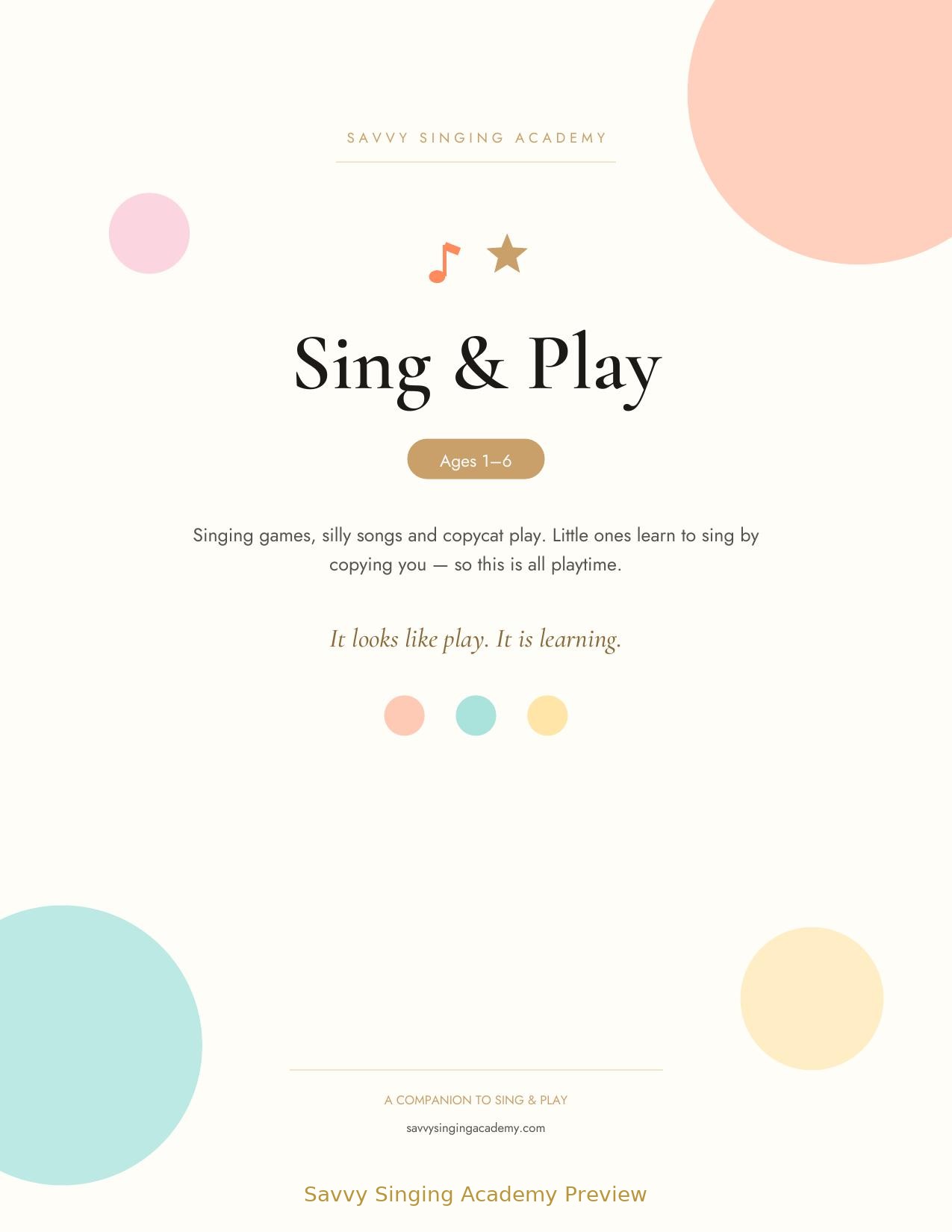 Sing & Play kit cover page