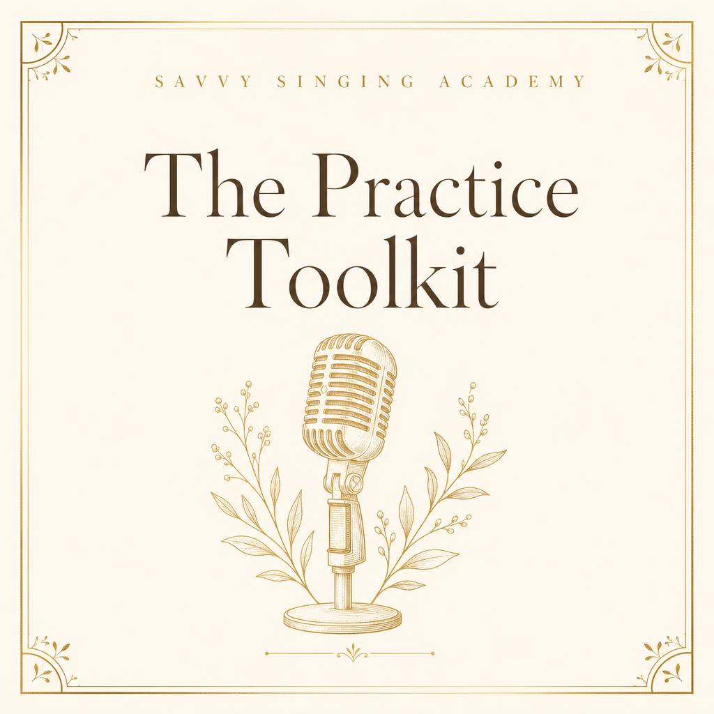 The Savvy Practice Toolkit cover with a gold vintage microphone